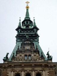 Tower of the City Hall, viewed from the Rathausmarkt square