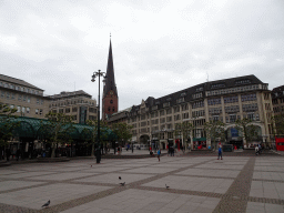 East side of the Rathausmarkt square with St. Peter`s Church