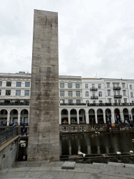 The Hamburger Ehrenmal monument at the Schleusenbrücke bridge over the Kleine Alster river