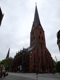 Front of St. Peter`s Church at the Bergstraße street