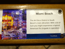Explanation on Miami Beach at the USA section of Miniatur Wunderland