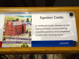 Explanation on Egeskov Castle at the Scandinavia section of Miniatur Wunderland