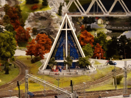 Scale model of the Arctic Cathedral of Tromsø at the Scandinavia section of Miniatur Wunderland