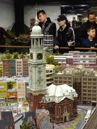 Scale model of St. Michael`s Church at the Hamburg section of Miniatur Wunderland