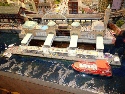 Scale model of the St. Pauli Piers at the Hamburg section of Miniatur Wunderland