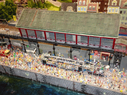 Scale model of the G-Move technoparade at the St. Pauli Piers at the Hamburg section of Miniatur Wunderland