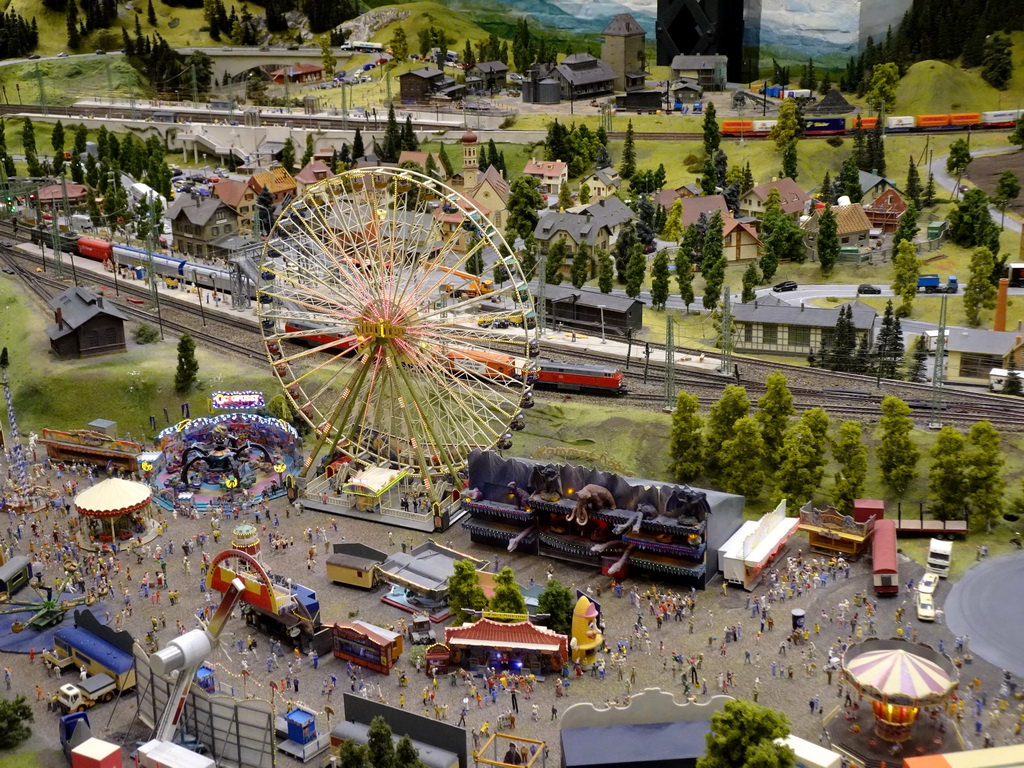 Scale model of the funfair at the Central Germany section of Miniatur Wunderland