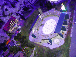 Ice rink at the Austria section of Miniatur Wunderland, by night
