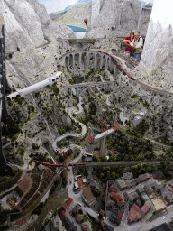 Scale model of the Matterhorn mountain at the Switzerland section of Miniatur Wunderland