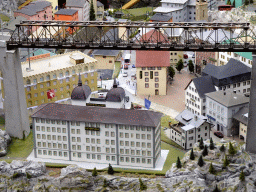 Scale model of the Grand Hotel Des Bains Kempinski at St. Moritz at the Switzerland section of Miniatur Wunderland