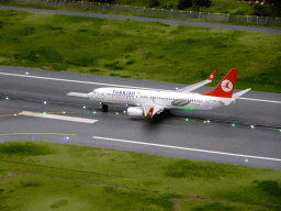 Scale model of an airplane at the fictional Knuffingen Airport at the Knuffingen section of Miniatur Wunderland