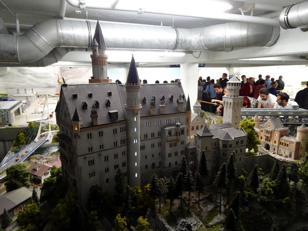 Scale model of Neuschwanstein Castle at the Bavaria section of Miniatur Wunderland