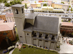 Scale model of a church at the Italy section of Miniatur Wunderland