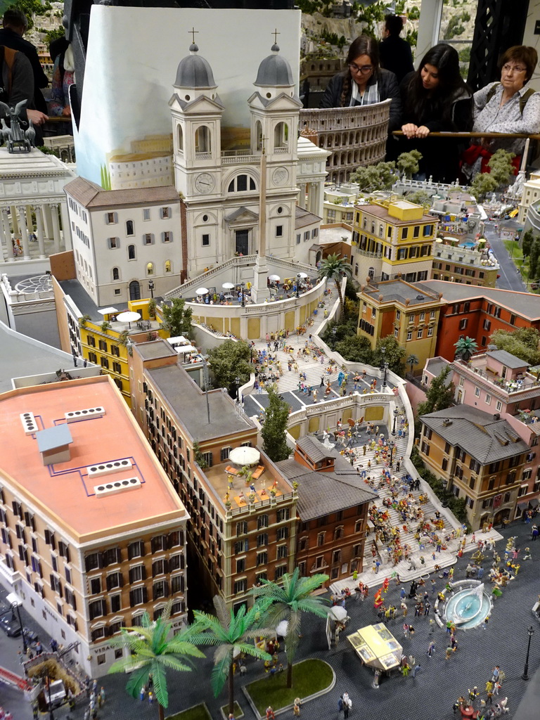 Scale model of the Piazza di Spagna square, the Spanish Steps and the Trinità dei Monti church at the Italy section of Miniatur Wunderland