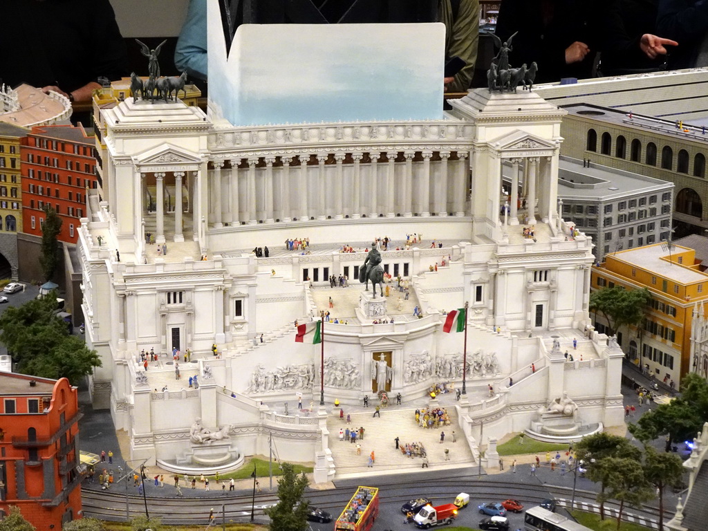 Scale model of the Vittorio Emanuele II Monument at the Italy section of Miniatur Wunderland