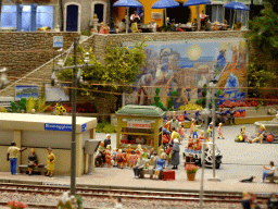 Scale model of the railway station of Riomaggiore at the Italy section of Miniatur Wunderland