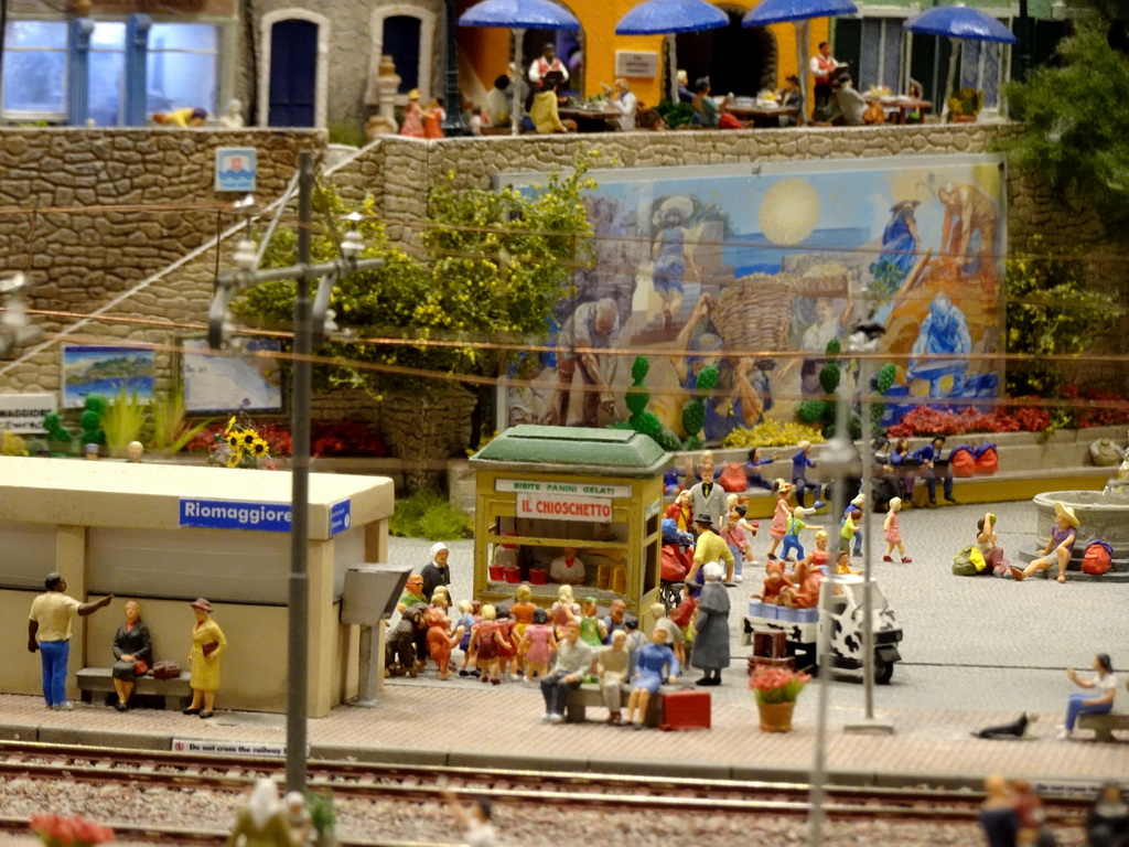Scale model of the railway station of Riomaggiore at the Italy section of Miniatur Wunderland