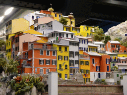 Scale model of buildings at Riomaggiore at the Italy section of Miniatur Wunderland
