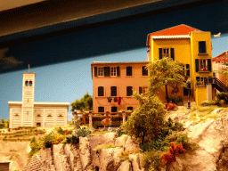 Scale model of buildings at Riomaggiore at the Italy section of Miniatur Wunderland