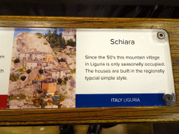 Explanation on Schiara at the Italy section of Miniatur Wunderland