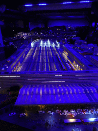 Scale model of the Roma Termini Railway Station at the Italy section of Miniatur Wunderland, by night