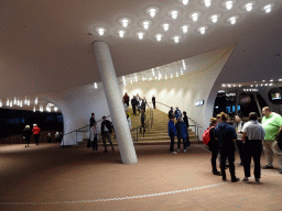 Lobby of the Elbphilharmonie concert hall with the staircase to the Grand Hall