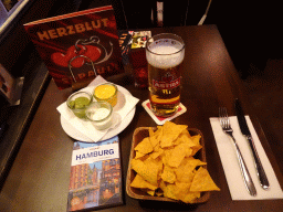 Dinner and beer at the Herzblut St. Pauli restaurant