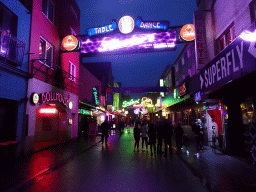 Clubs at the Große Freiheit street, by night