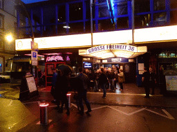 Front of the Große Freiheit 36 club at the Große Freiheit street, by night
