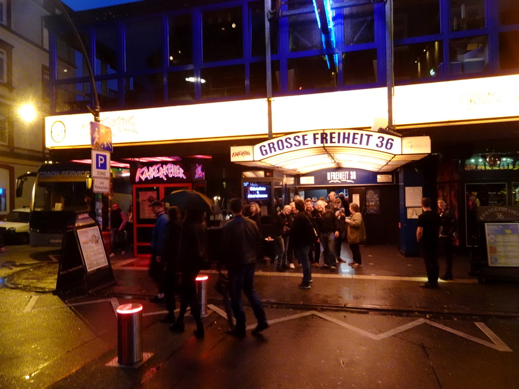 Front of the Große Freiheit 36 club at the Große Freiheit street, by night