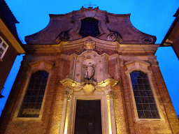 Facade of the Beinhaus St.-Joseph-Kirche church at the Große Freiheit street, by night