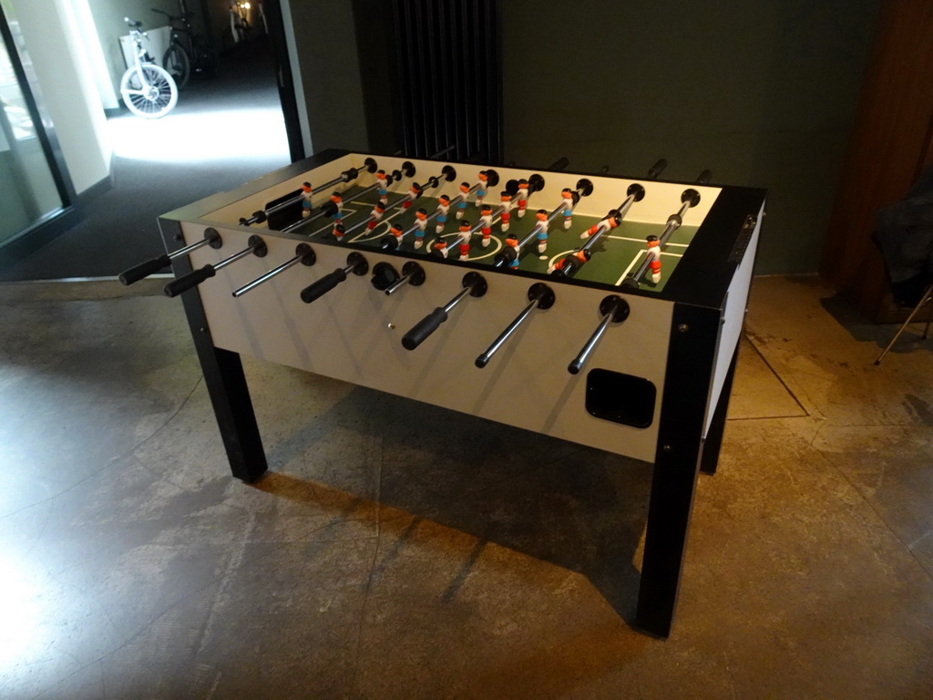 Table football game in the breakfast room of the 25hours Hotel Number One