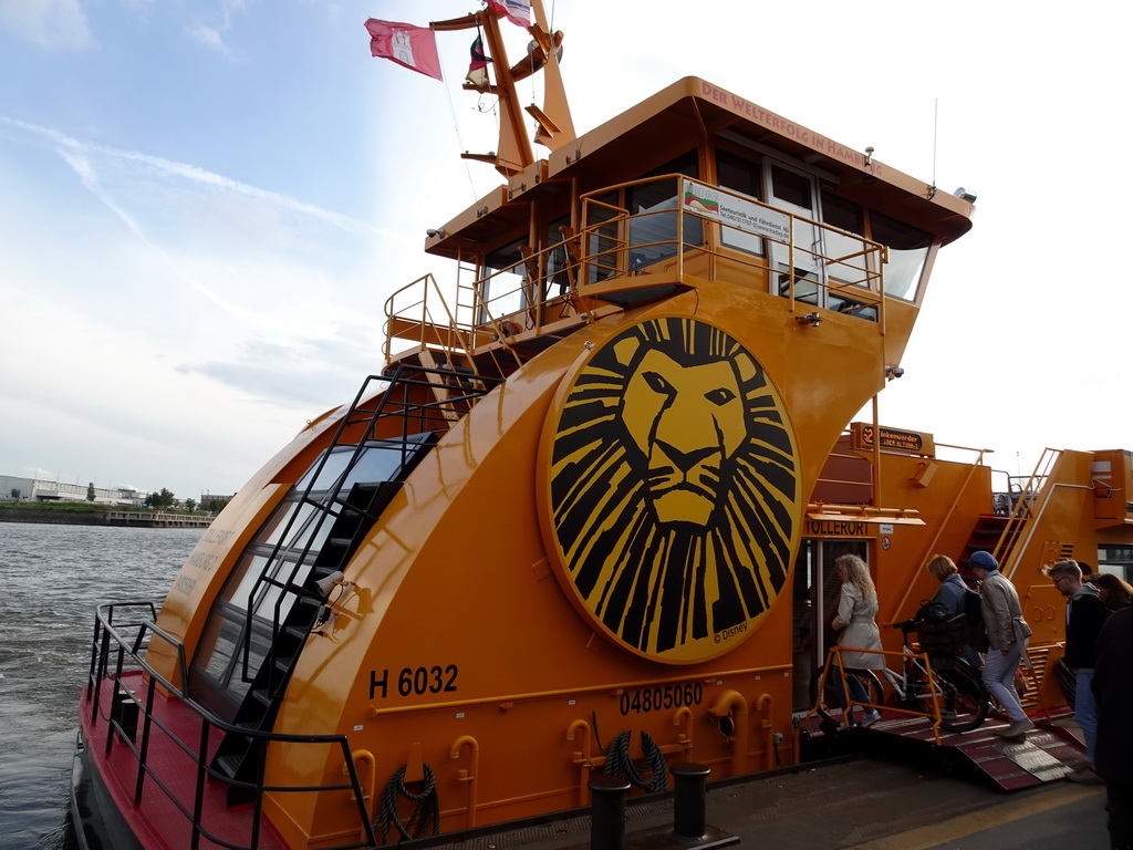 Ferry to the theatres on the other side of the Elbe river, at the St. Pauli Piers