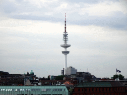 North side of the city with the Heinrich-Hertz-Turm tower, viewed from the viewing point of the Elbphilharmonie concert hall