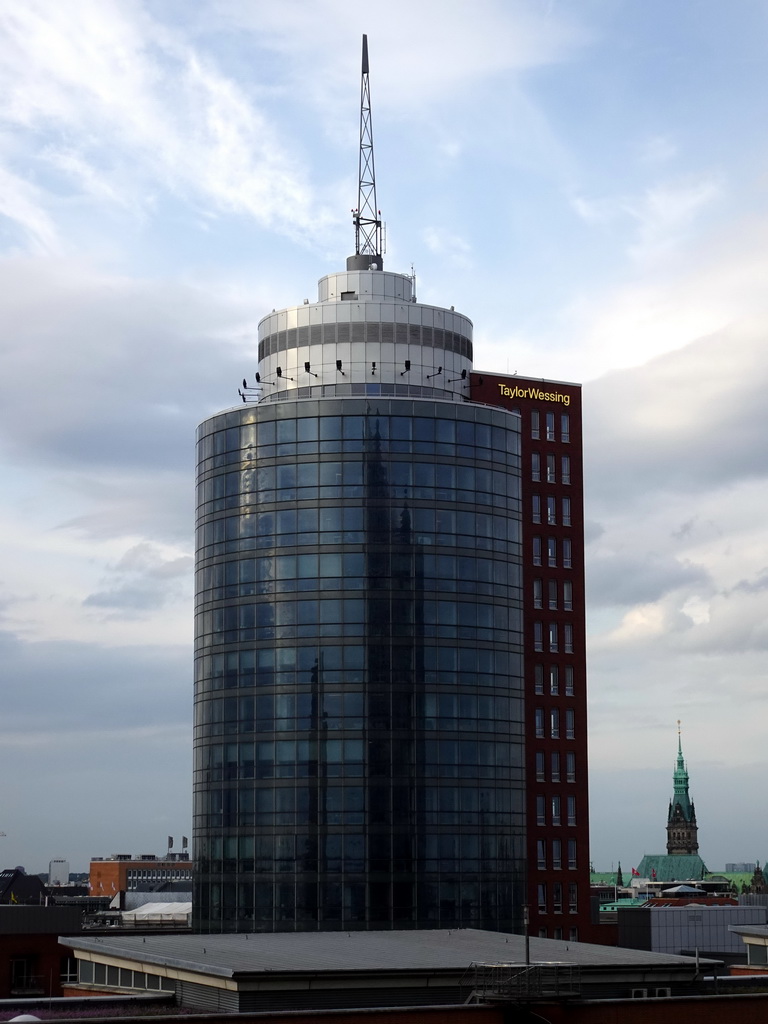 North side of the city with the Hanseatic Trade Center and the City Hall, viewed from the viewing point of the Elbphilharmonie concert hall