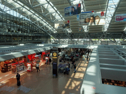 Interior of the Departure Hall of Hamburg Airport, viewed from the upper floor