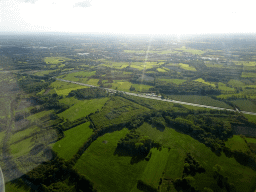 Grasslands on the north side of the city, viewed from the airplane to Amsterdam