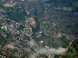 The west side of the city, viewed from the airplane to Amsterdam