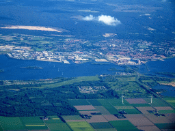 The city of Harderwijk, viewed from the airplane to Amsterdam