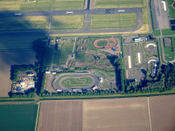 Lelystad Circuit and Lelystad Airport, viewed from the airplane to Amsterdam
