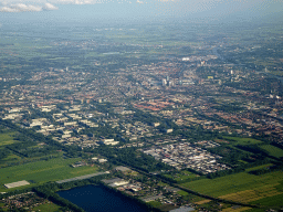 The city of Utrecht, viewed from the airplane to Amsterdam