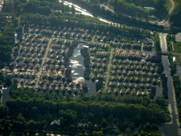 The Landal De Reeuwijkse Plassen holiday park, viewed from the airplane to Amsterdam