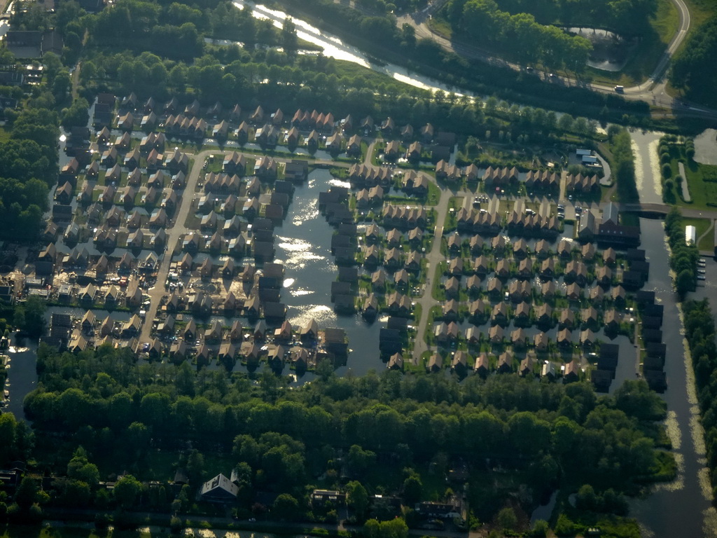 The Landal De Reeuwijkse Plassen holiday park, viewed from the airplane to Amsterdam