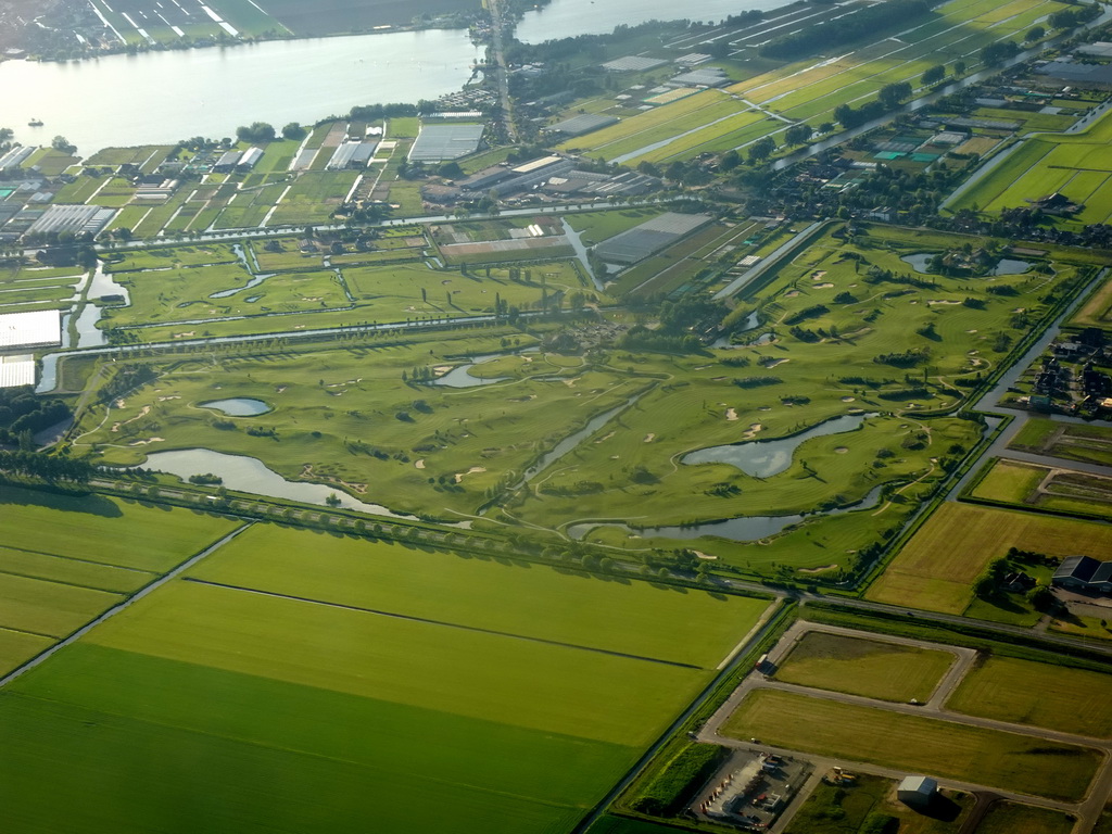 The Golf & Country Club at Nieuwveen, viewed from the airplane to Amsterdam