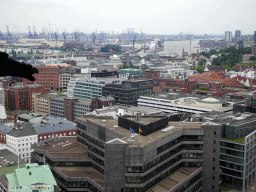 hamburg_1_068 - 371 kb - 1024x768 - The southwest side of the city with the Deutsche Bundesbank building, the Elbe river and the Hamburg harbour, viewed from the tower of the St. Nikolai Memorial The southwest side of the city with the Deutsche Bundesbank building, the Elbe river and the Hamburg harbour, viewed from the tower of the St. Nikolai Memorial