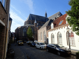 The Kerkstraat street and the Grote Kerk church