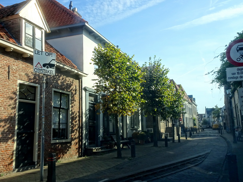 The Hoogstraat street, viewed from the car