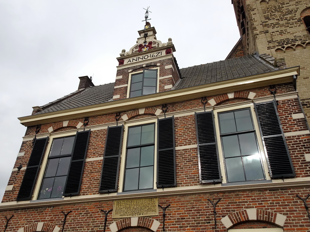 Left facade of the Grote of Andreaskerk church at the Markt square