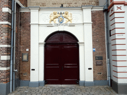 Gate of the Grote of Andreaskerk church at the Markt square