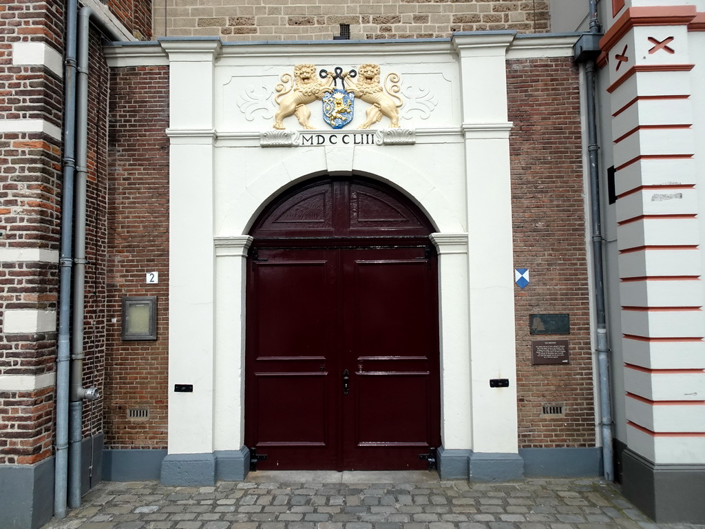Gate of the Grote of Andreaskerk church at the Markt square